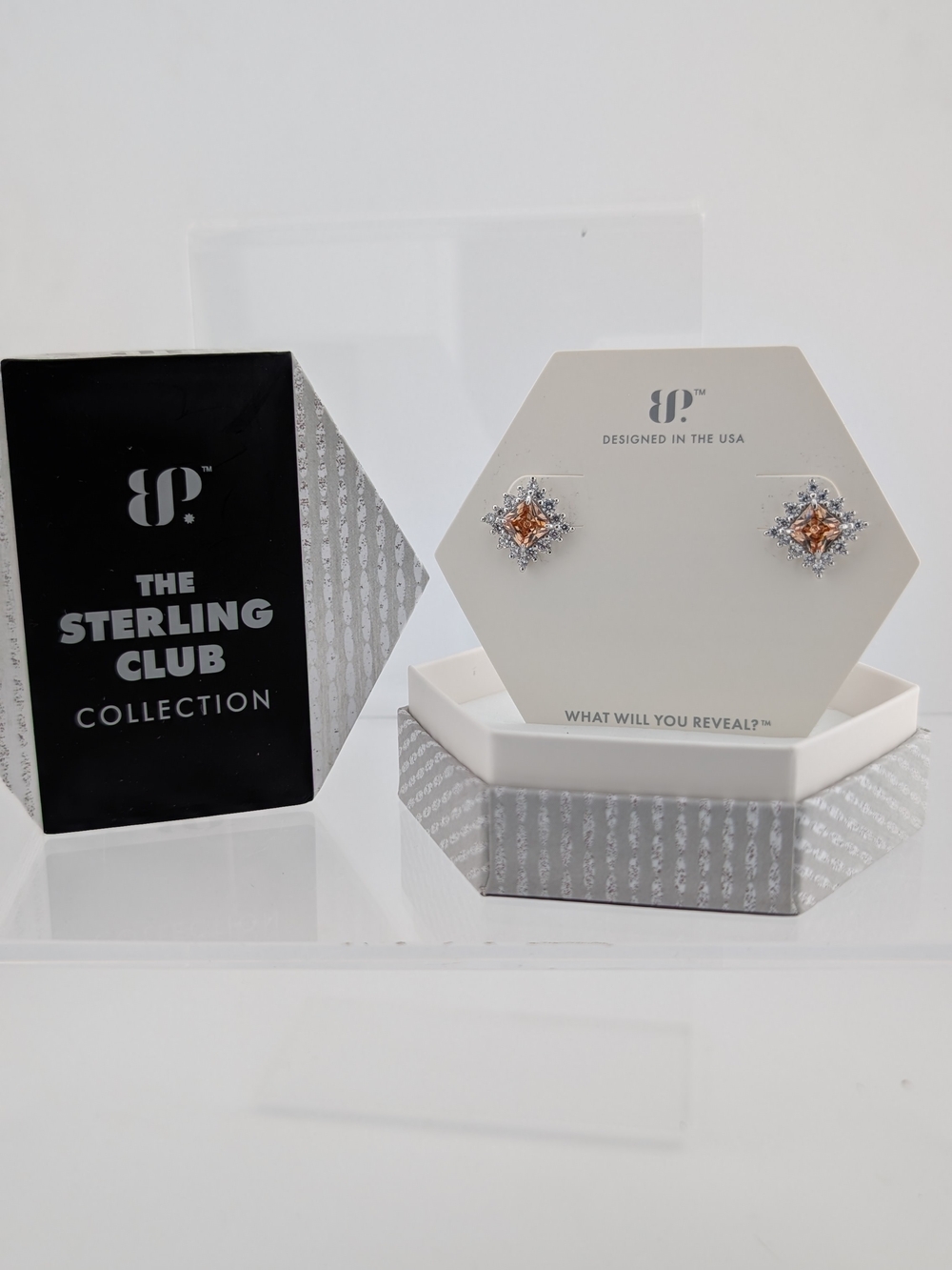 The Sterling Club Two-Tone Starburst Stud Earrings - Rose & Silver